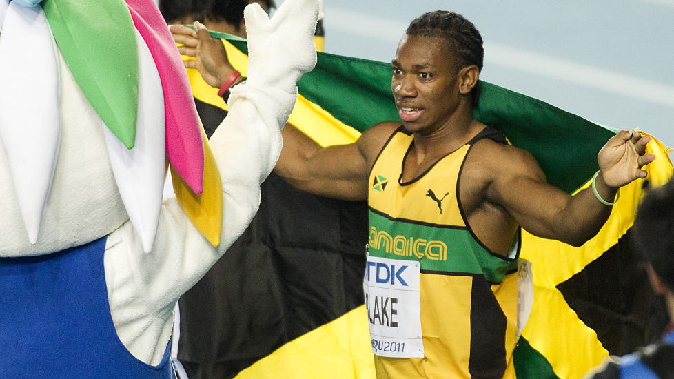 VERDENSMESTER:  Yohan Blake  vant 100 meter-finalen i  VM i friidrett Daegu 2011, n� sliter han med en strekkskade. Foto: Bj�rn Langsem  / Dagbladet.