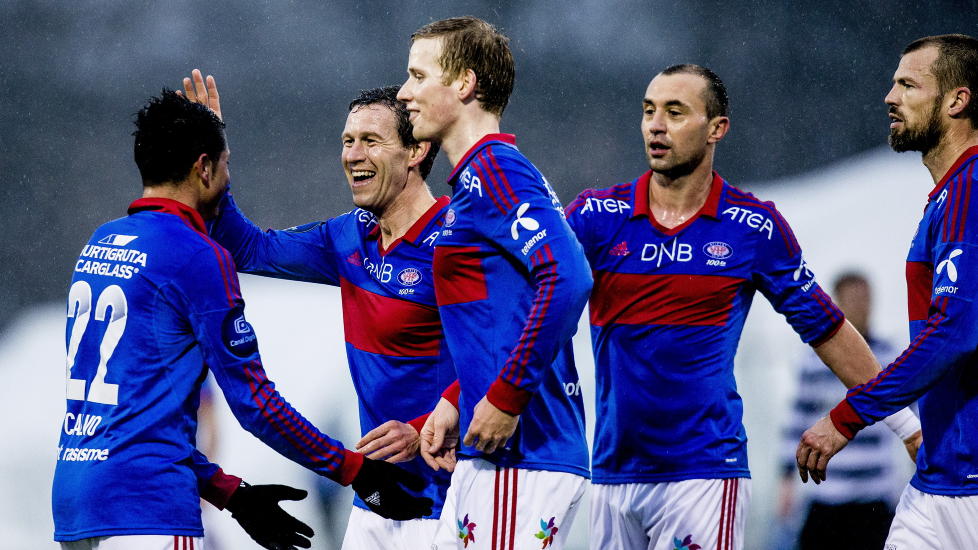 ENDELIG SEIER: Etter to strake tap i Tippeligaen, seiret V�lerenga mot Frigg i cupen i dag.
Foto: Stian Lysberg Solum / NTB scanpix