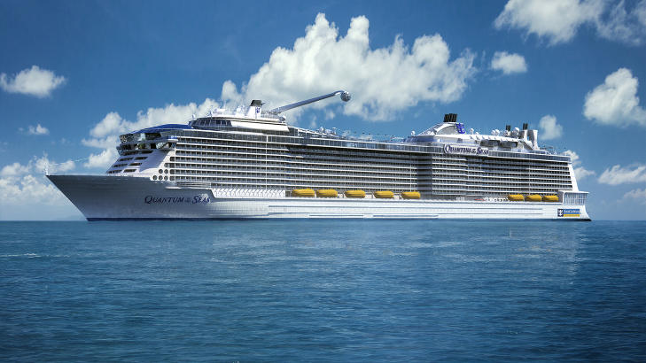 FERDIG I 2014: Slik skal Royal Caribbeans neste cruisskip �Quantum of the Seas� se ut n�r det st�r ferdig til neste �r. Illustrasjon: ROYAL CARIBBEAN INTERNATIONAL / AP PHOTO / NTB SCANPIX