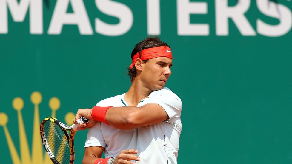 LETT:  Spanske Rafael Nadal gikk enkelt videre i Monte Carlo onsdag. Foto:   EPA / SEBASTIEN NOGIER / NTB Scanpix