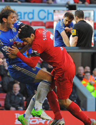 Suarez beit Chelsea-spiller. Så utliknet han sju minutter på overtid
