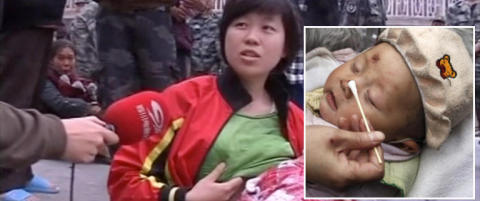 Lille Lius (3 mnd.) mamma d�de i jordskjelvet