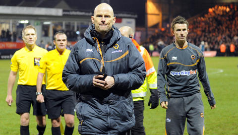 HJALP IKKE: � sparke St�le Solbakken var ikke l�sningen p� alle problemene i Wolves. Klubben rykket ned til Division 1 i dag.
Foto: Sam Bagnall / NTB Scanpix