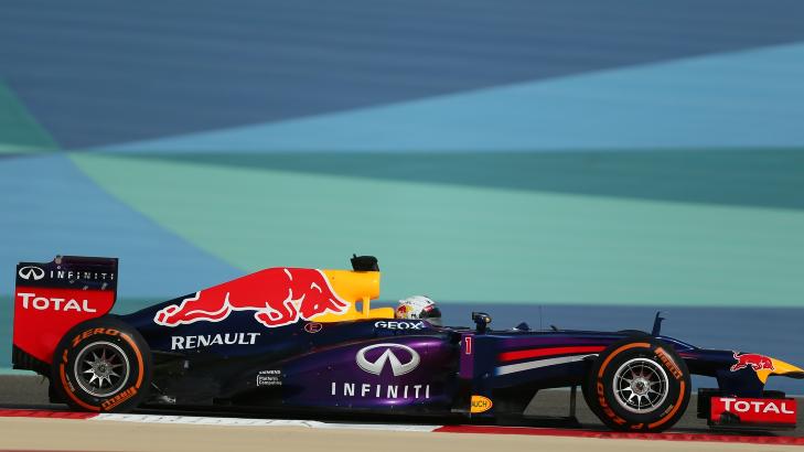  VANT:   Sesongens tyske Formel 1-dominant Sebastian Vettel vant helgens Bahrain Grand Prix. Foto: MARWAN NAAMANI, EPA/NTB Scanpix.