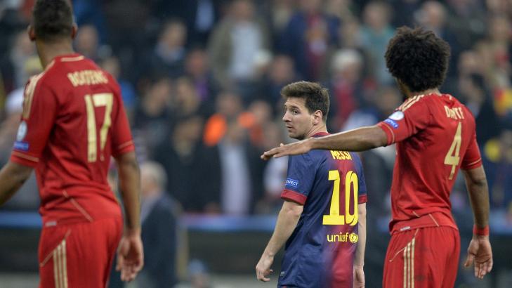 BLE FOR LITEN: Lionel Messi klarte aldri � markere seg mot Bayern-stopperne. Foto: AFP PHOTO / ODD ANDERSEN / NTB SCANPIX