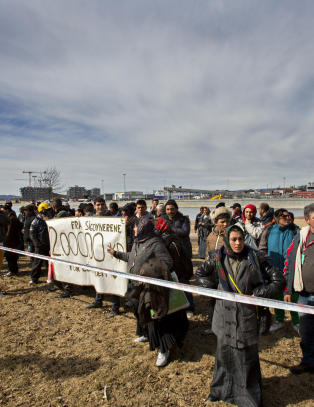 Romfolk har ingen plass � sove i natt