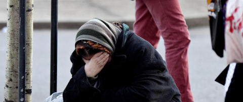 Seks av ti �nsker forbud mot tigging