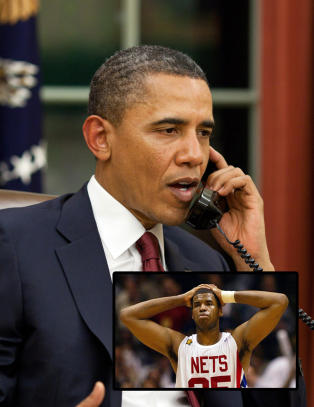 President Obama uttrykker sin st�tte til Jason Collins