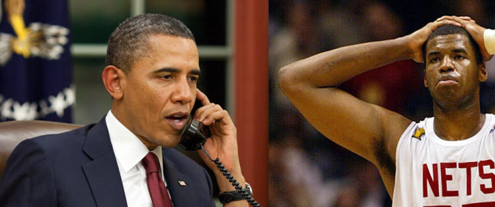 President Obama uttrykker sin st�tte til Jason Collins