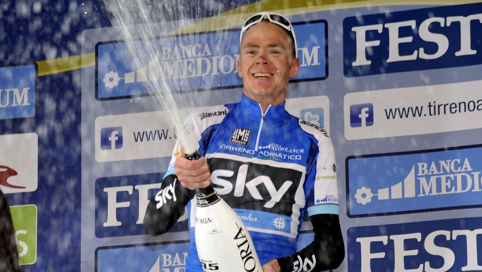  KAPTEINEN:  Chris Froome blir Sky-lagets kaptein under sommerens Tour de France, bekrefter Sky-sjefen Dave Brailsford. Foto:AP Photo / Gian Mattia D'Alberto / NTB Scanpix