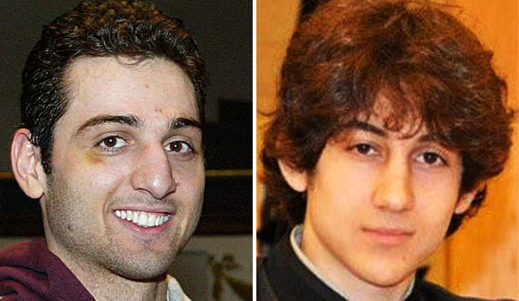 TERRORBR�DRE: Br�drene Tamerlan (26) og Dzjokhar Tsarnajev (19) er mistenkt for � st� bak angrepet. Tamerlan d�de etter en skuddveksling med politiet 19. april, mens den 19 �r gamle broren ligger p� sykehus med skuddskader. Foto: Robin Young / The Lowell Sun / AP Photo