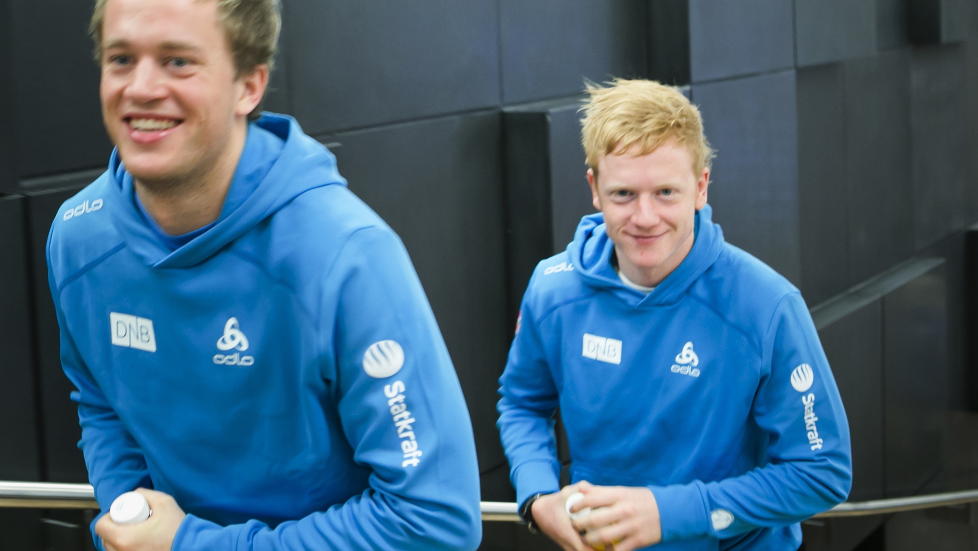  LILLEBROR:  Johannes Thingnes B� (t.h) m� n� utsette sesongoppkj�ringen etter � ha tatt kragebeinet under en sykkeltur Foto: Heiko Junge / NTB scanpix