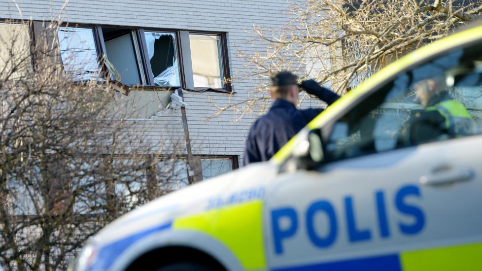 TRE D�DE: tre personer har omkommet i en eksplosjon i denne leiligheten utenfor Stockholm.
Foto: Johan Nilsson / NTB scanpix