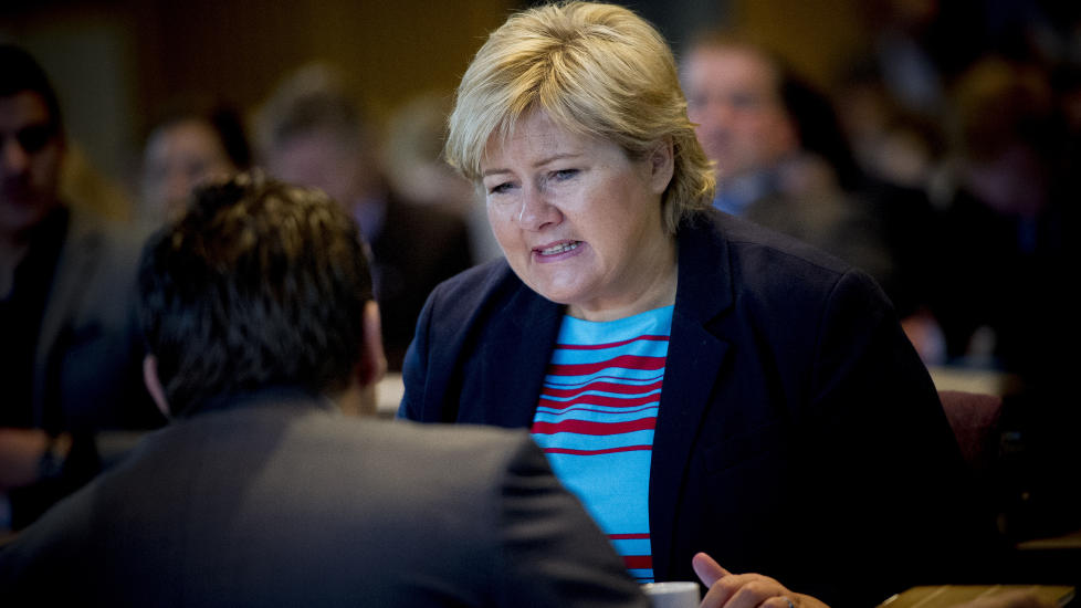  FORBEREDT P� TAP: H�yre-leder Erna Solberg ser helst at abortloven endres - men er forberedt p� tap. Foto:Thomas Rasmus Skaug / Dagbladet