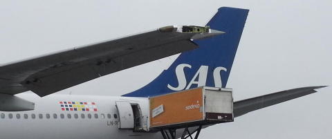 Med denne vingen fl�y SAS til New York