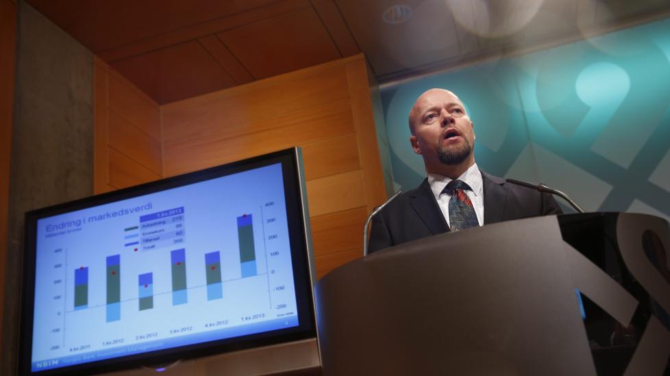 OLJEPENGER: Yngve Slyngstad i Statens pensjonfond utland leverer st�rre avkastning enn ventet. Foto: Heiko Junge / NTB scanpix