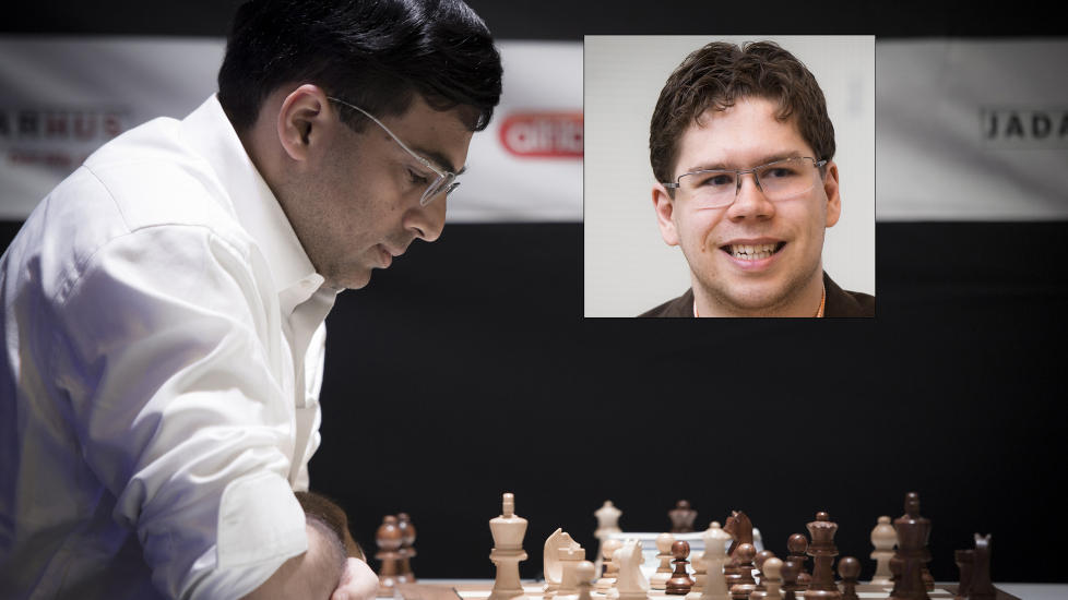 SJOKKSEIER: Jon Ludvig Hammer slo verdensener Vishy Anand i lynsjakk. Foto: REUTERS/Kent Skibstad/NTB Scanpix
