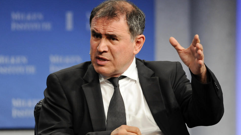SP�R KRAKK:  Professor Nouriel Roubini er p� banen igjen og sp�r krakk p� b�rsene. Foto: Gus Ruelas / Reuters / NTB Scanpix