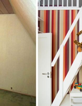 Nedslitt loftrom ble til t�ft barnerom