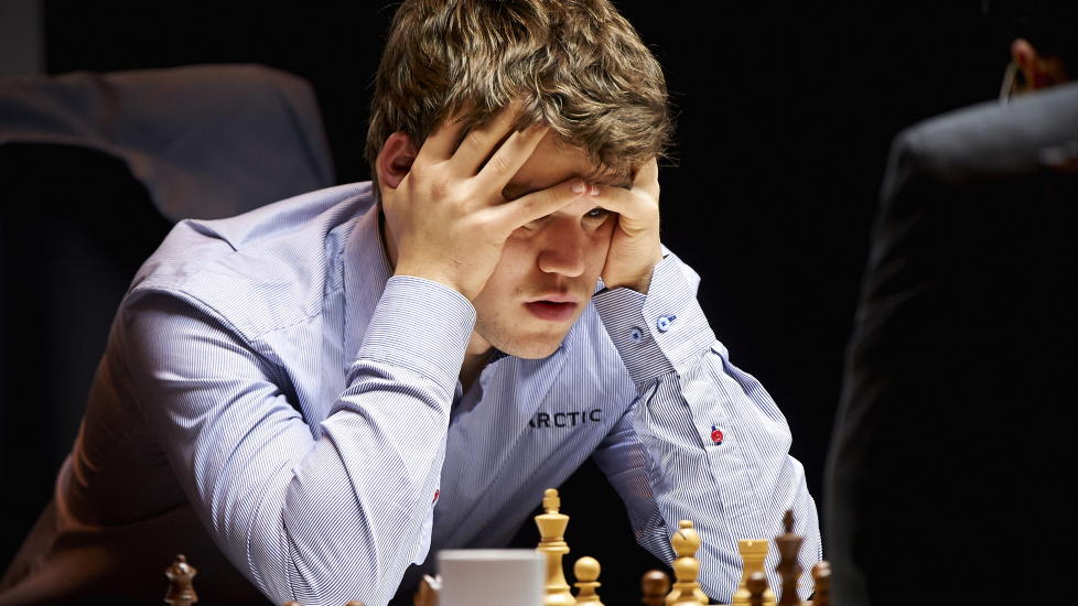 TRE REMIS: Magnus Carlsen m�tte ta til takke med remis for tredje dag p� rad etter � ha m�tt Hikaru Nakamura i dag. Men han tror fortsatt en seier er mulig i turneringen. 
Foto: Kent Skibstad / NTB scanpix