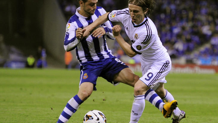  UAVGJORT:  Siden Luka Modric og Real Madrid avga poeng til Espanyol og Sergio Garcia, har de ingen sjans til � hindre at seriegullet g�r til Barcelona, med to runder igjen. Foto: AP Photo / Manu Fernandez / NTB scanpix