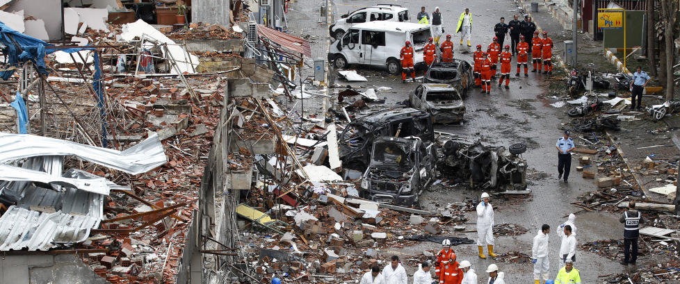 Ni p�grepet etter bombeangrepet i Tyrkia