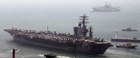 Provoserer Nord-Korea med et av verdens st�rste krigsskip