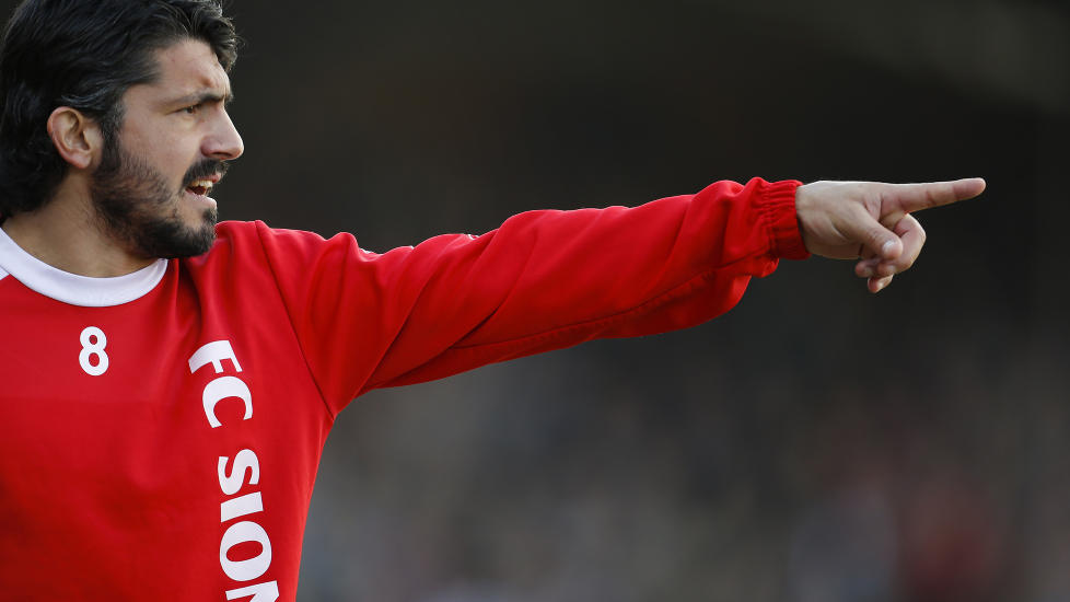 SPARKET: Milan-legenden Gennaro Gattuso fikk kun elleve uker som trener for sveitsiske FC Sion. Foto: REUTERS/Valentin Flauraud