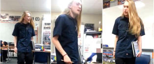 Jeff (18) skjelte ut l�reren og ble rikskjendis i USA