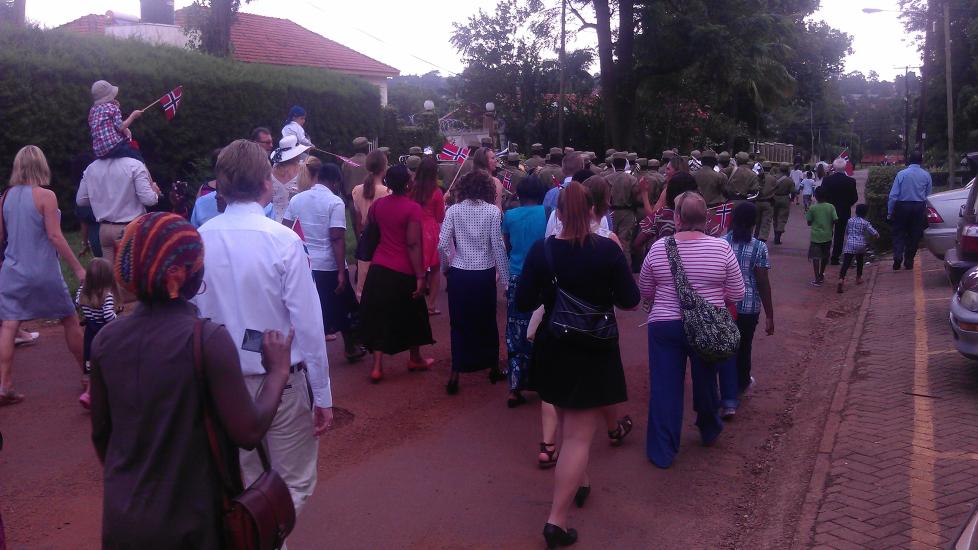 17. Mai-tog i Kampala i Uganda