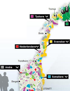 Kartet viser hvor ulike innvandrere velger å bosette seg