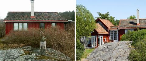 Den slitne hytta ved Kragerø ble forvandlet til et vakkert landsted