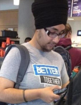 La ut bilde av intetanende sikh-kvinne på internett