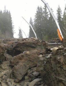 Flommen har rasert utforl�ypa i Kvitfjell