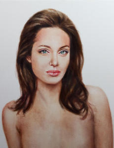 Svensk kunstner sjokkerer med kontroversielt Jolie-maleri