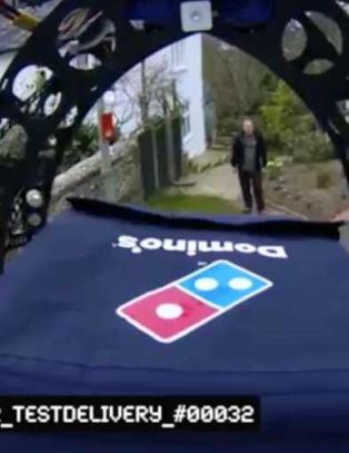 N� vil de levere flyvende pizza p� d�ra