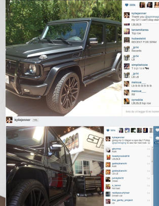 Kardashian-søster (15) tok med millionbilen på spa