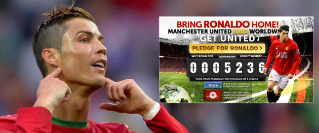 Startet pengeinnsamling for å få Ronaldo til Manchester United