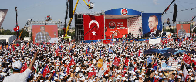 Erdogan slo
kraftig tilbake