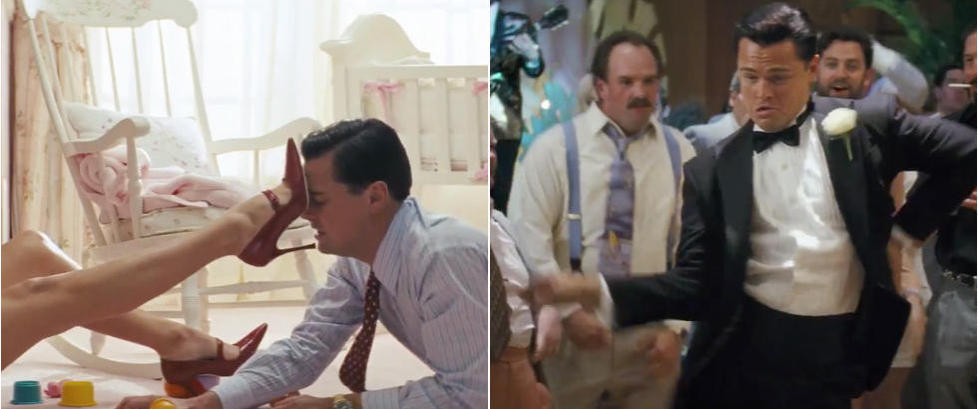 Leonardo DiCaprio bader i vulgær rikdom og kvinner