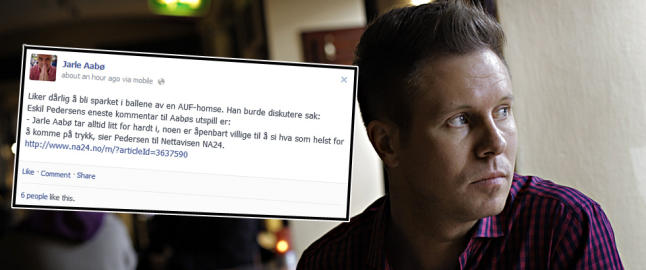 �Liker d�rlig � bli sparket i ballene av en AUF-homse�