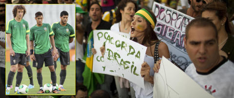 Brasils superstjerner st�tter folkets protester