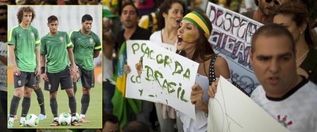 Brasils superstjerner st�tter folkets protester