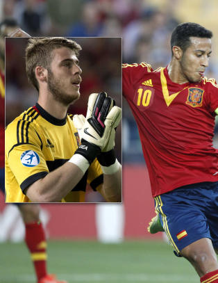 De Geas hilsen p� matchballen: �Vi ses i Manchester�