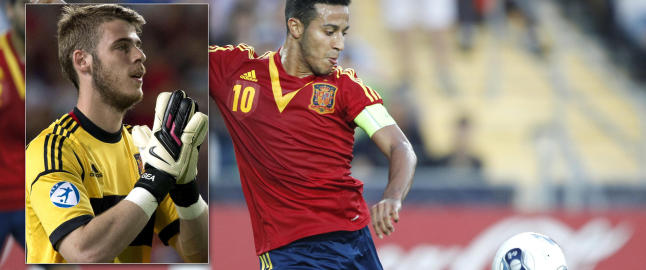 De Geas hilsen p� matchballen: �Vi ses i Manchester�