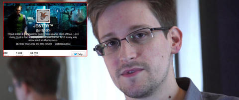 Edward Snowden har hisset på seg mystisk hacker