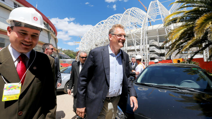 PÅ BESØK: FIFA's generalsekretær Jerome Valcke er denne uka på besøk i Brasil for å inspisere VM-anleggene. FOto: Jefferson Bernardes / AFP / NTB Scanpix PÅ BESØK: FIFA's generalsekretær Jerome Valcke er denne uka på besøk i Brasil for å inspisere VM-anleggene. FOto: Jefferson Bernardes / AFP / NTB Scanpix