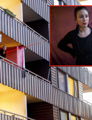 Nina satt i sin egen stue, da hun hørte innbruddstyver på vei inn i leiligheten