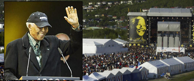 Som 86-åring var Mandela på rockekonsert i Tromsø