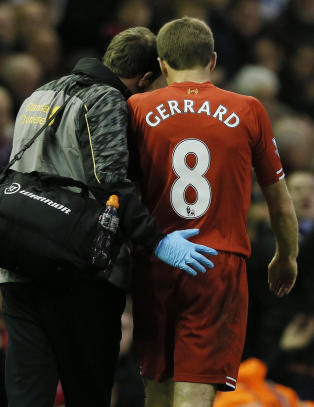 Skadeproblemene fortsetter for Liverpool. Gerrard ute i seks uker